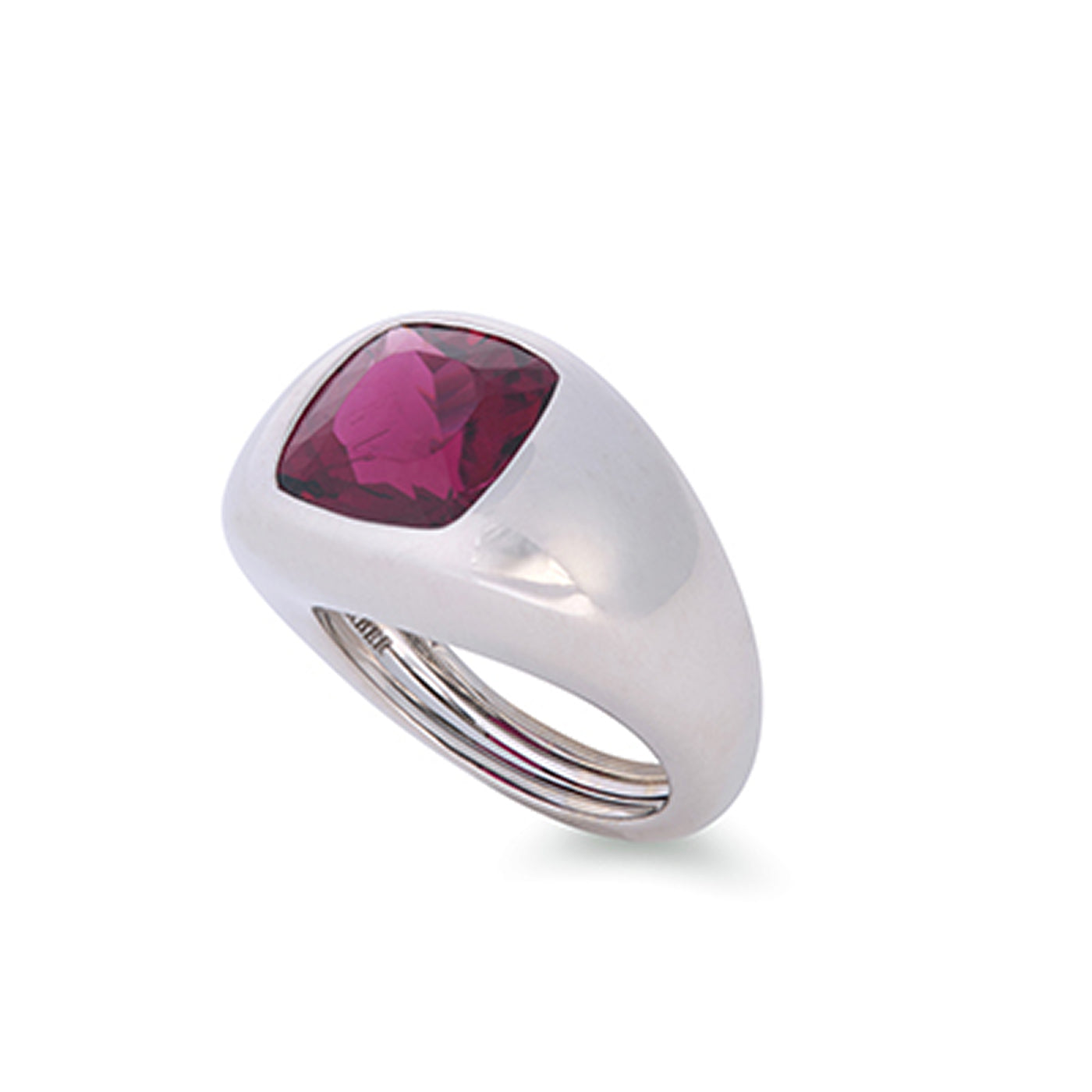 Cushion Rubellite Ring