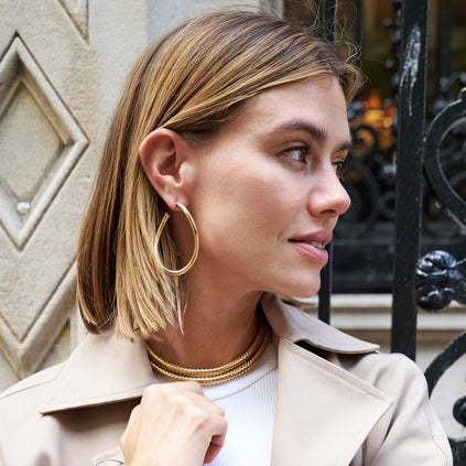 Double Coil Collar Necklace