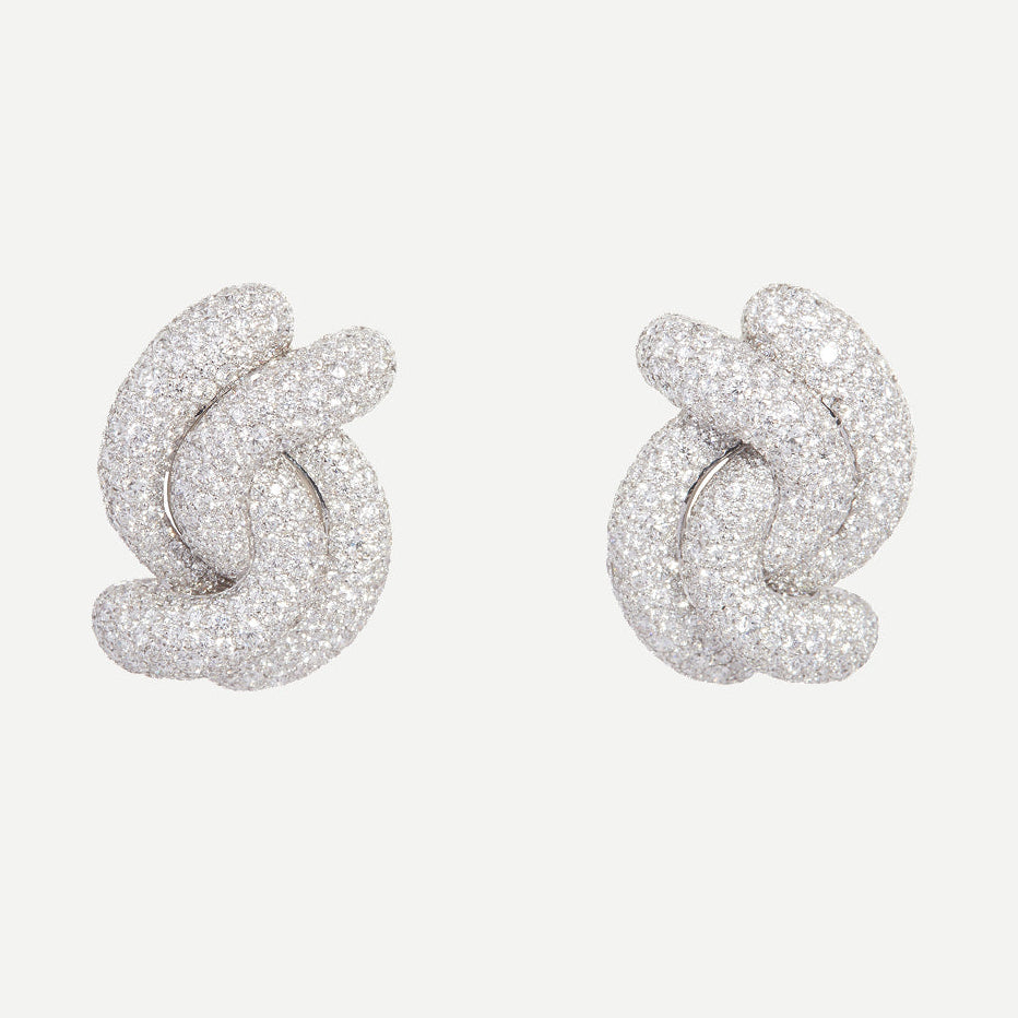 Diamond Swirl Earrings