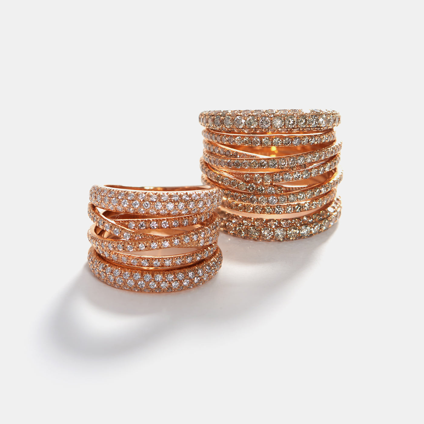 Tall Scribble Ring with Cognac Diamonds | Rings