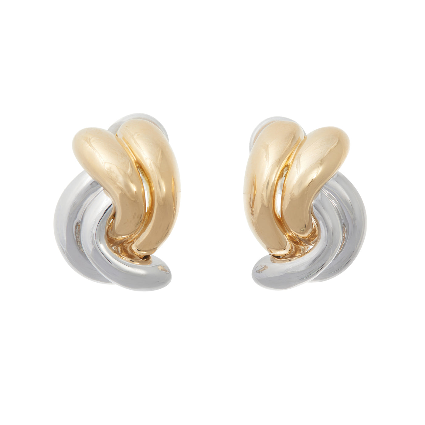 Swirl Earrings | Yellow and White Gold | Earrings Earrings