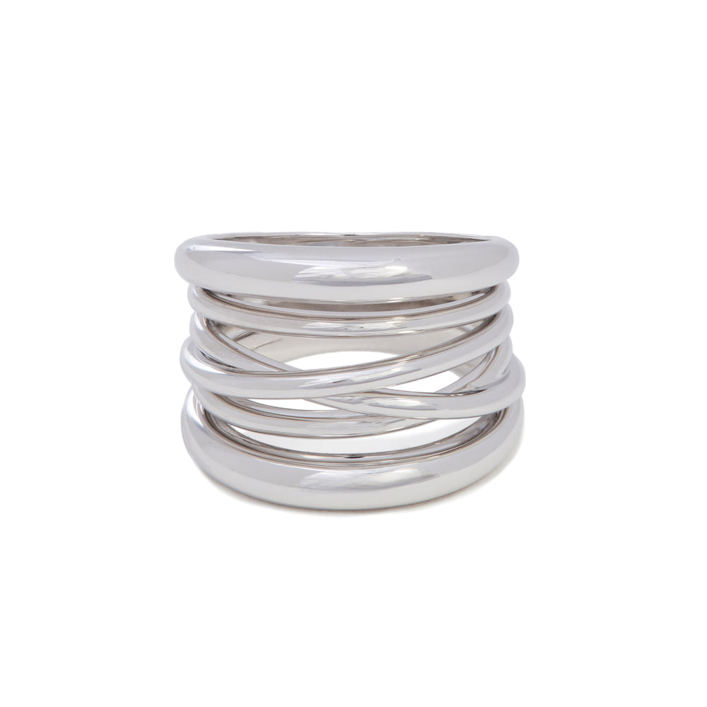 Scribble Ring in White Gold with Diamonds - Sidney Garber