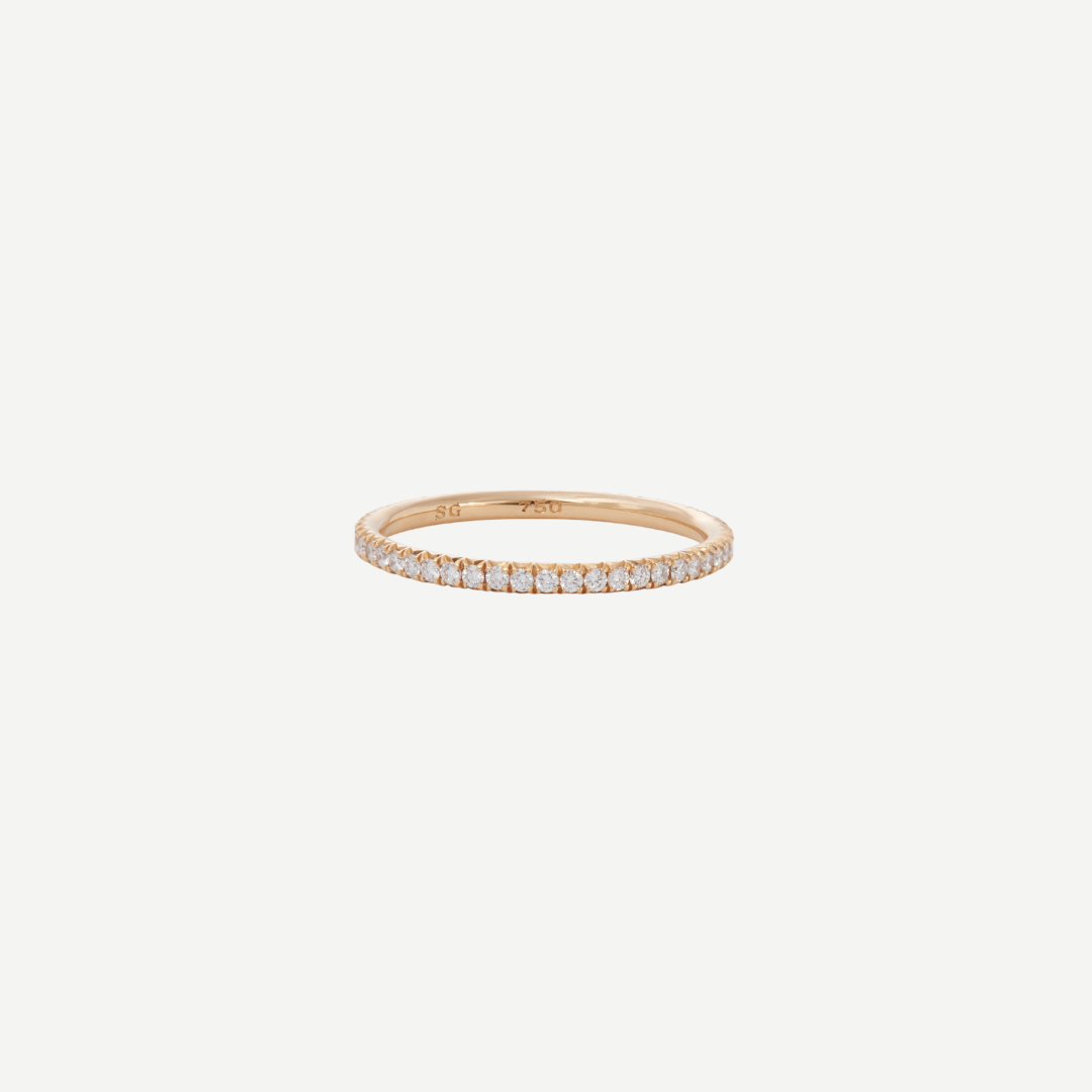 Micro Pave Diamond Band Ring