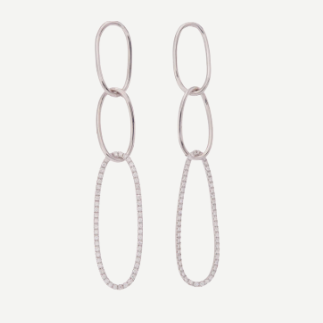 Triple Jules Earrings with Diamonds