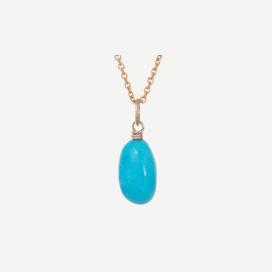 Turquoise Pebble Charm