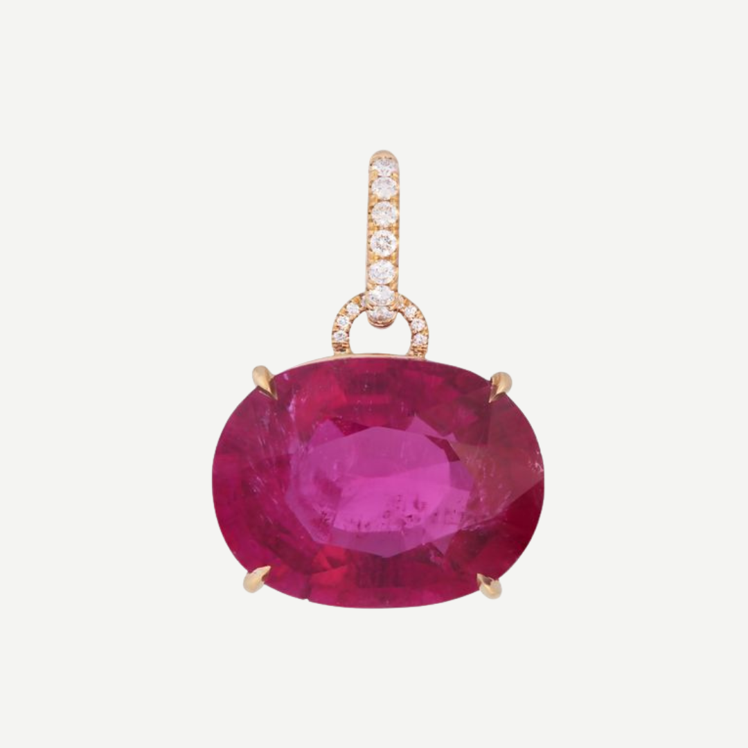 Oval Rubellite Pendant