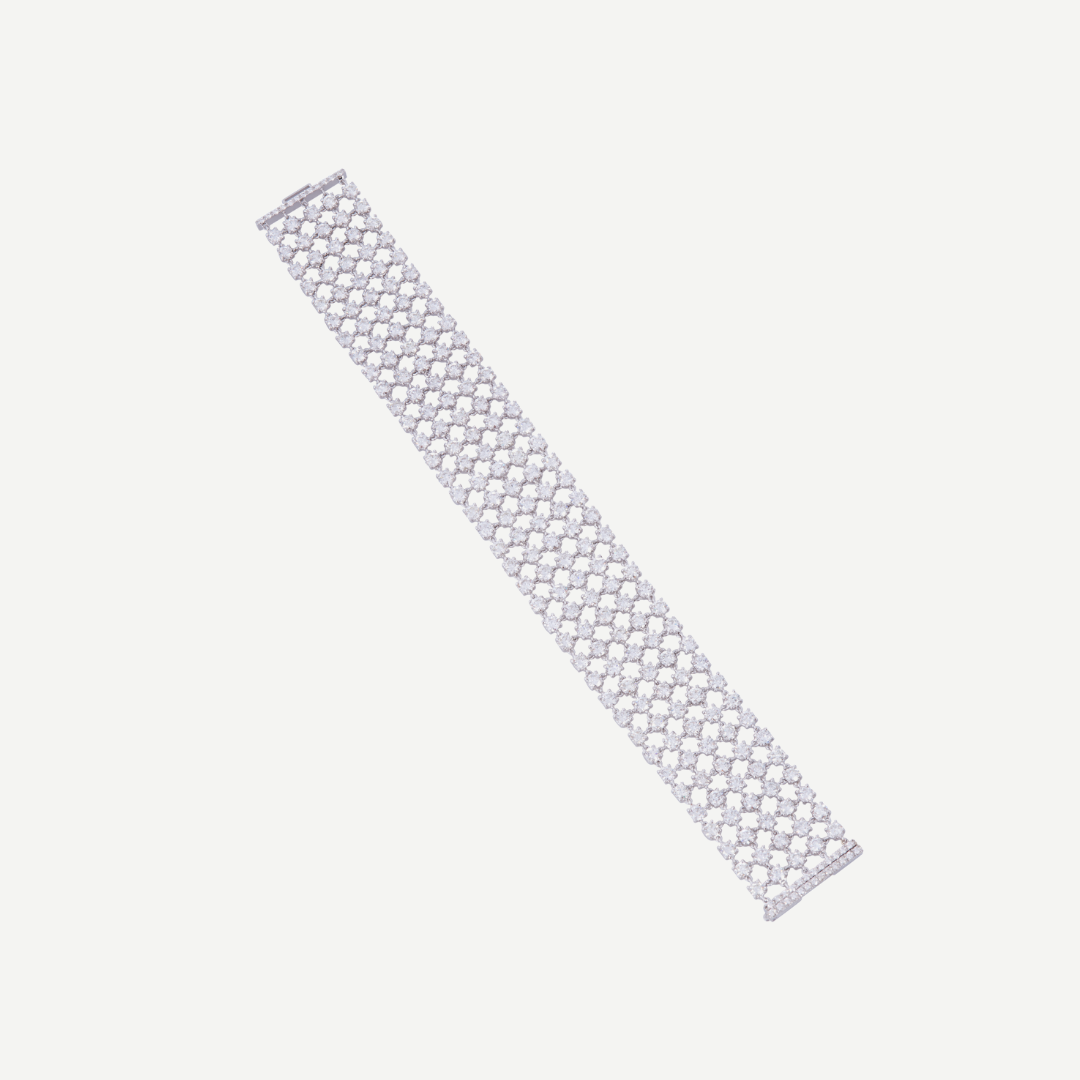 Diamond Five Row Flexible Bracelet