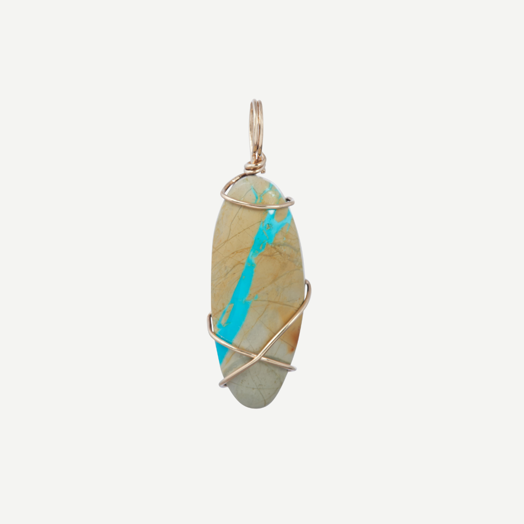 Blue Ribbon Turquoise Pendant