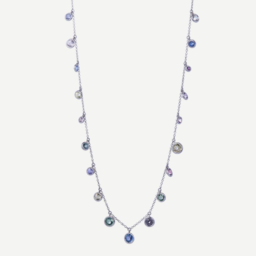 Multi Color Sapphire Odette Necklace