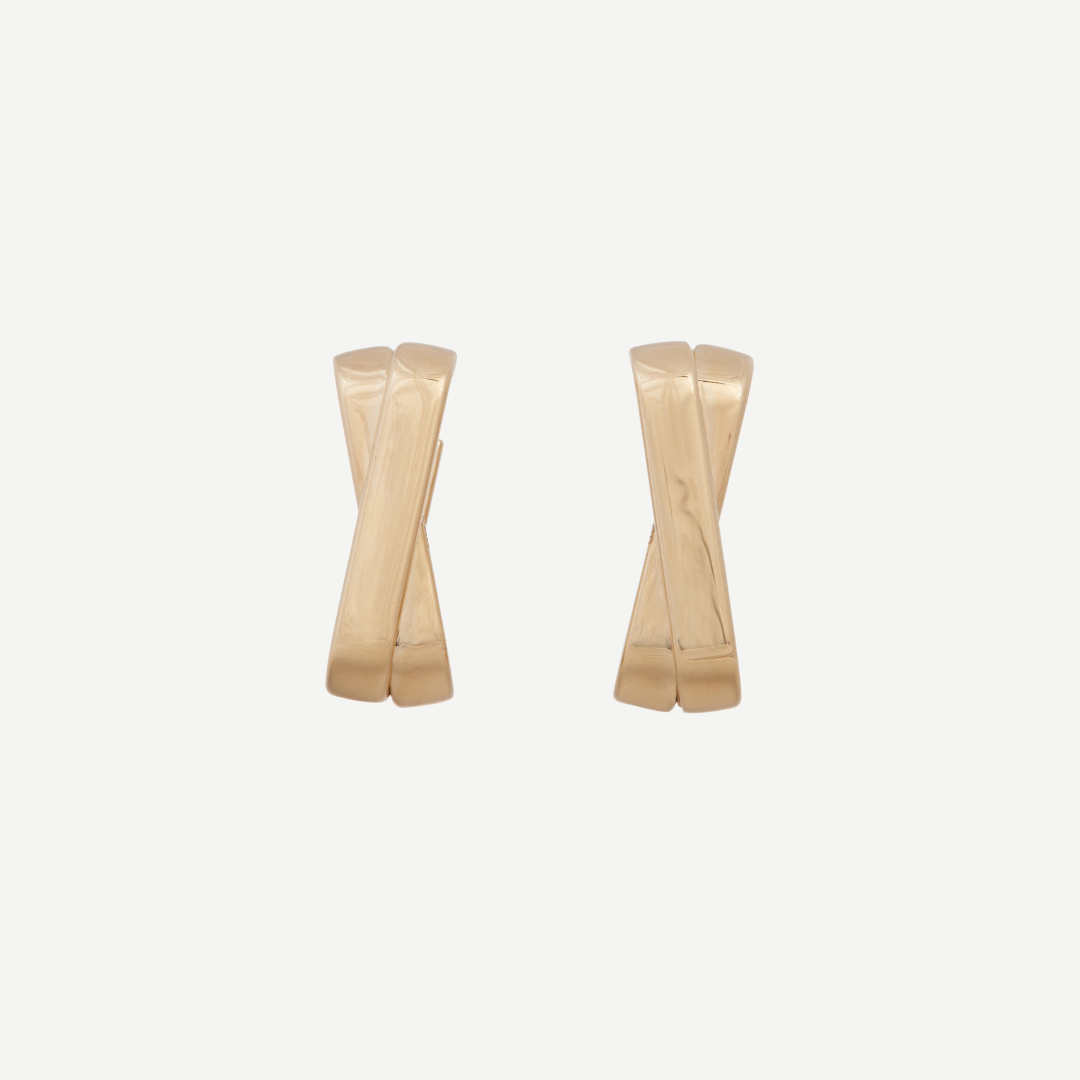 Crossover Paperclip Earrings