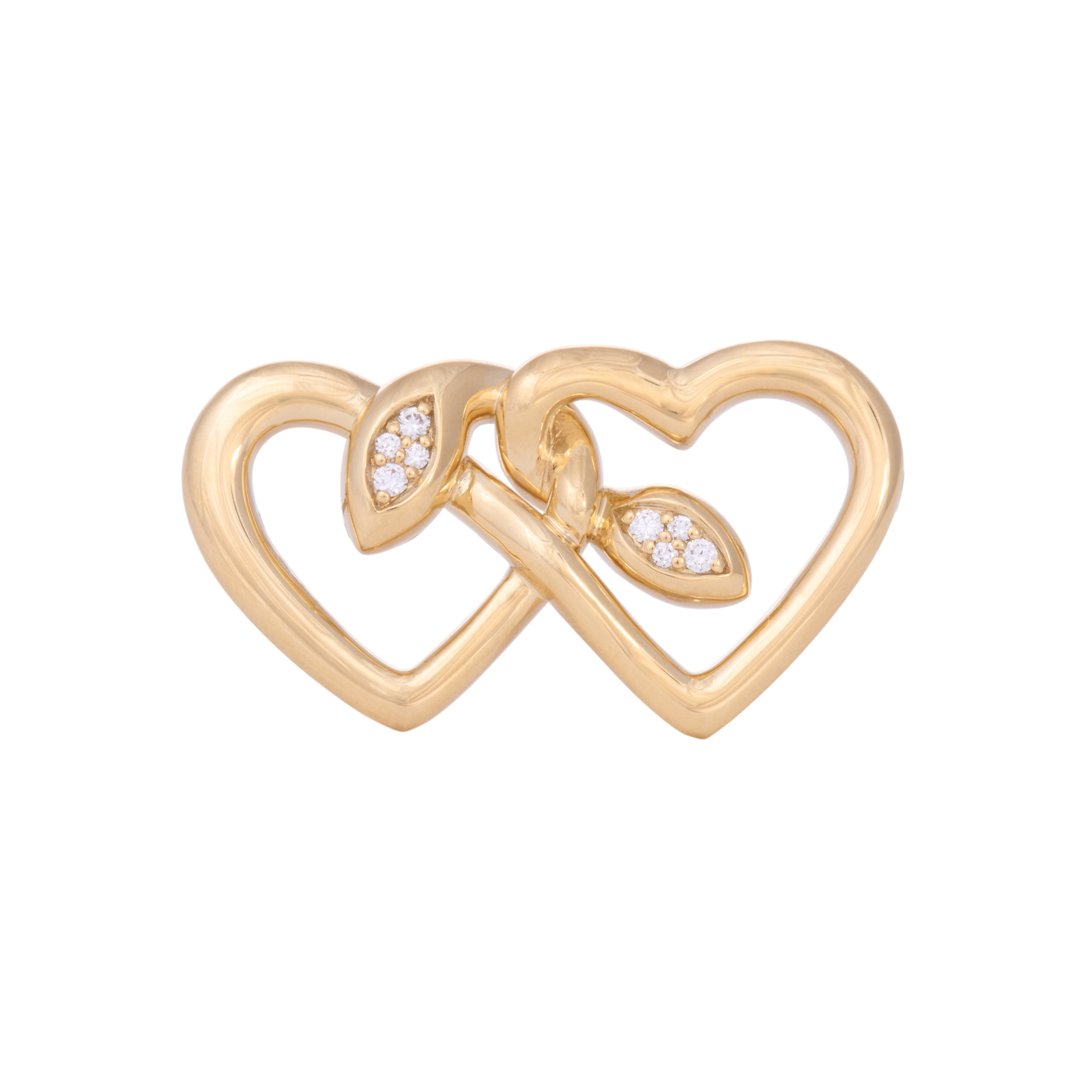 Snake Heart Diamond Brooch