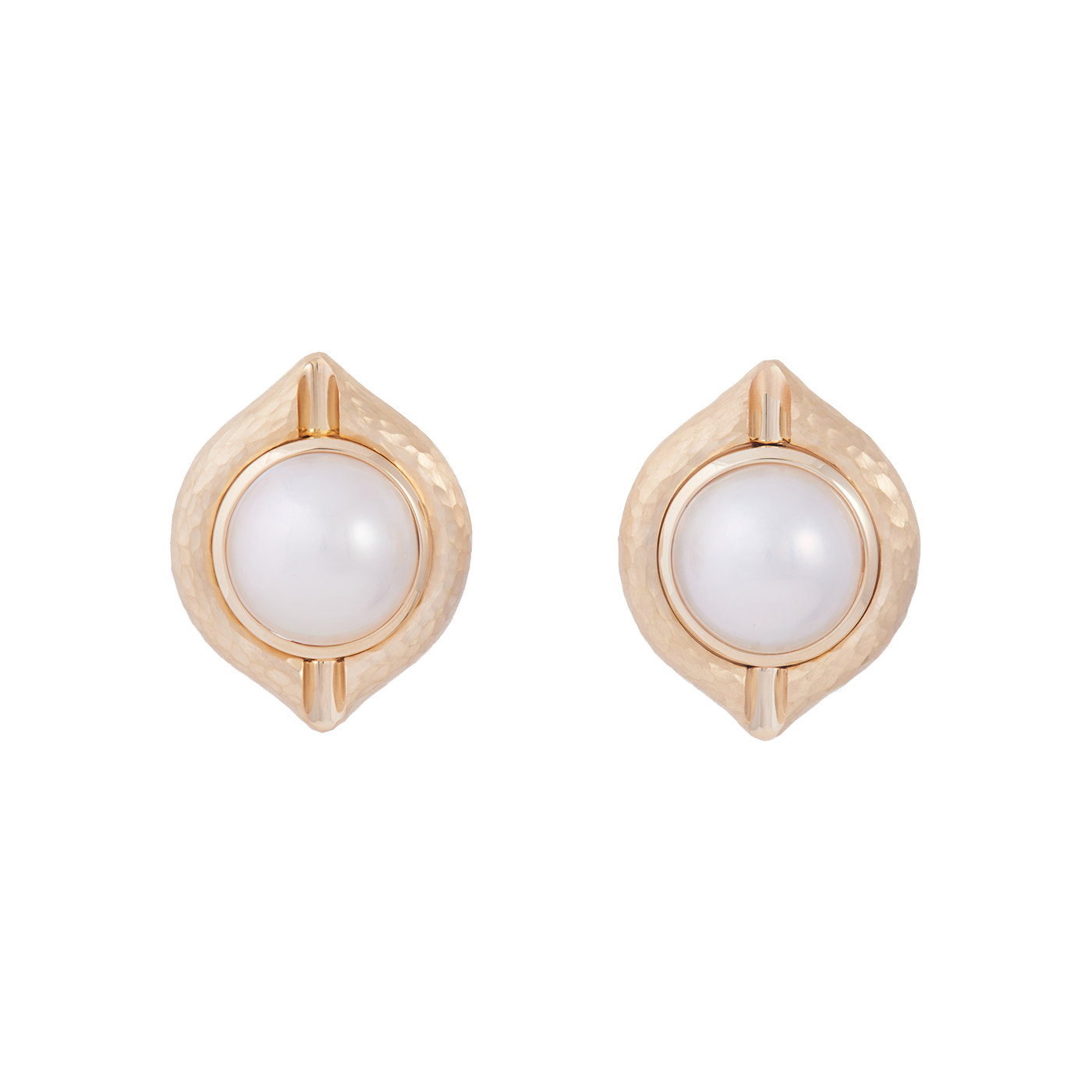 Mabe Pearl Earrings | Yellow Gold with Pearl | Earrings