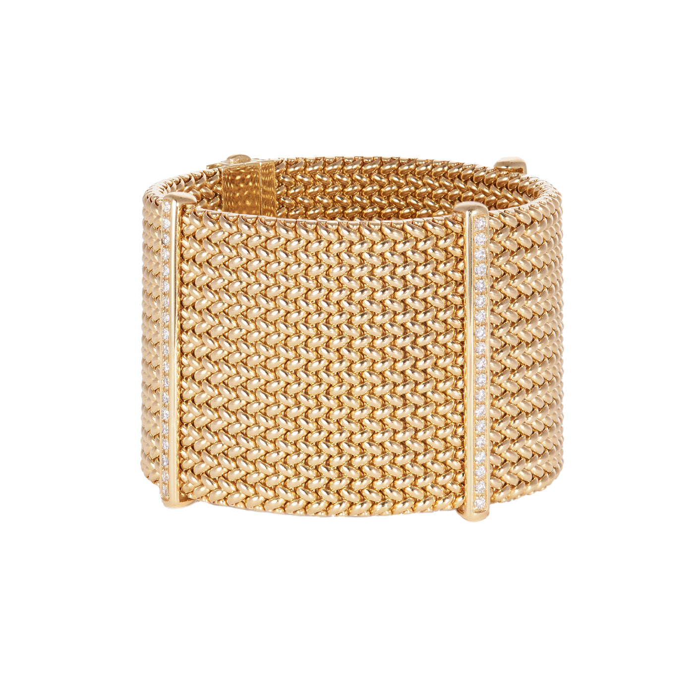 Mesh Diamond Broad Flexible Cuff