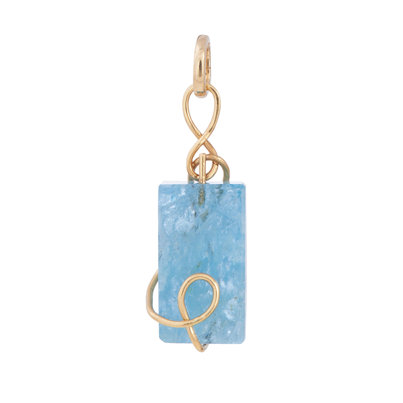 22k Yellow Gold Aquamarine Charm | Charms