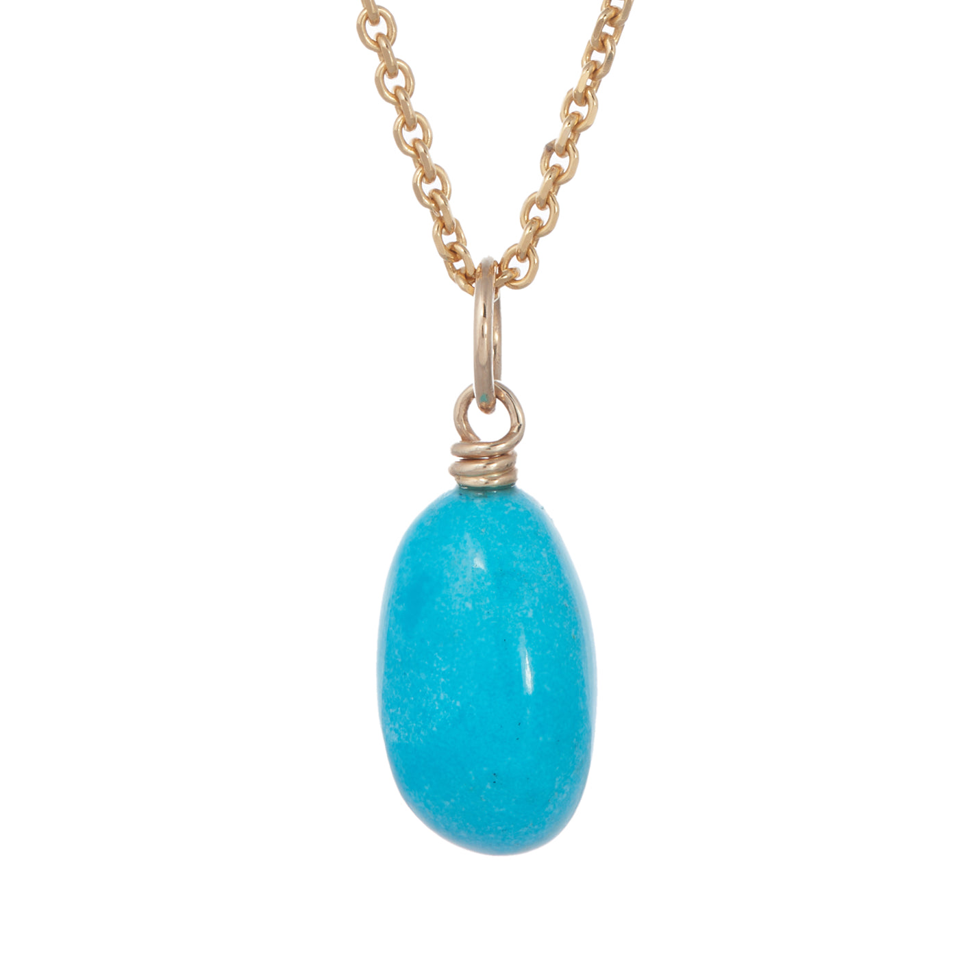 Turquoise Pebble Charm