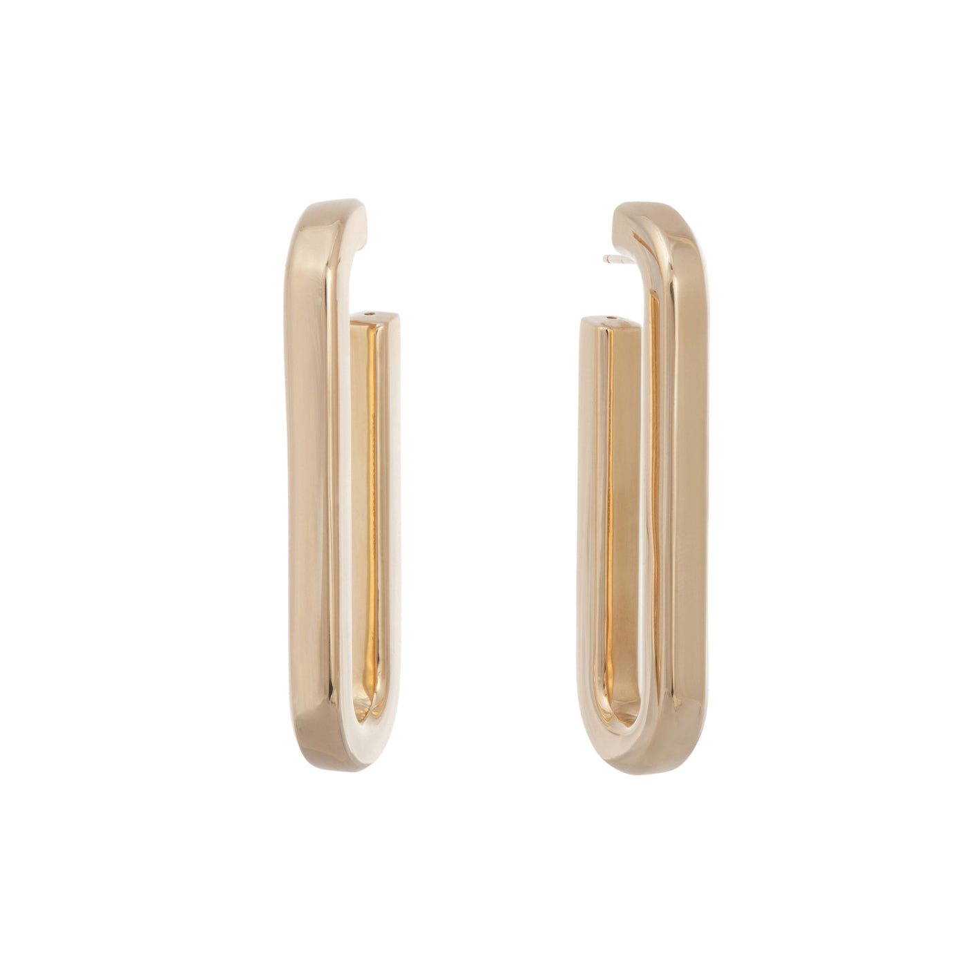 Wide Paperclip Hoop Earrings | Yellow Gold / Wide | Earrings