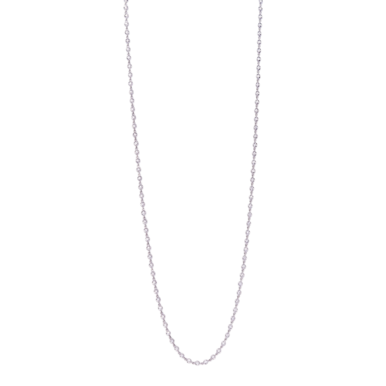 Superlative Necklace with Diamonds | White Gold / 27 in | Necklaces