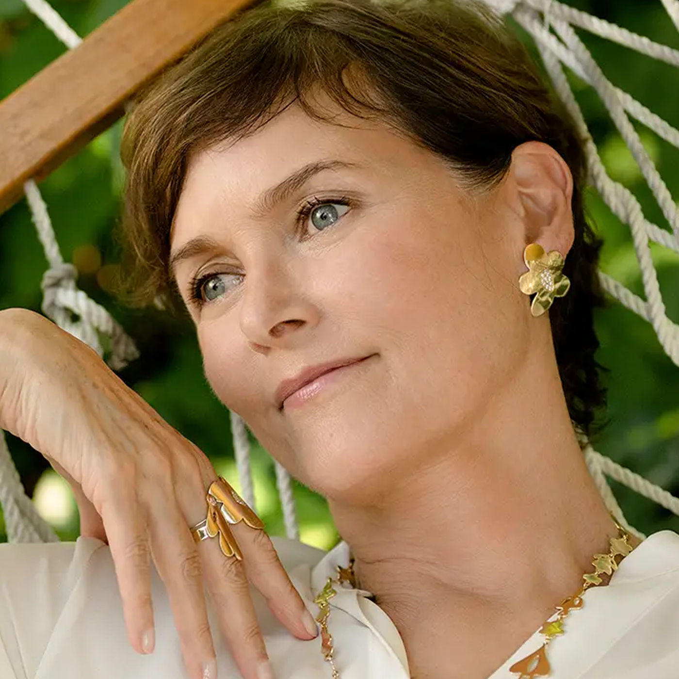 Arcadia Gold and Diamond Earrings