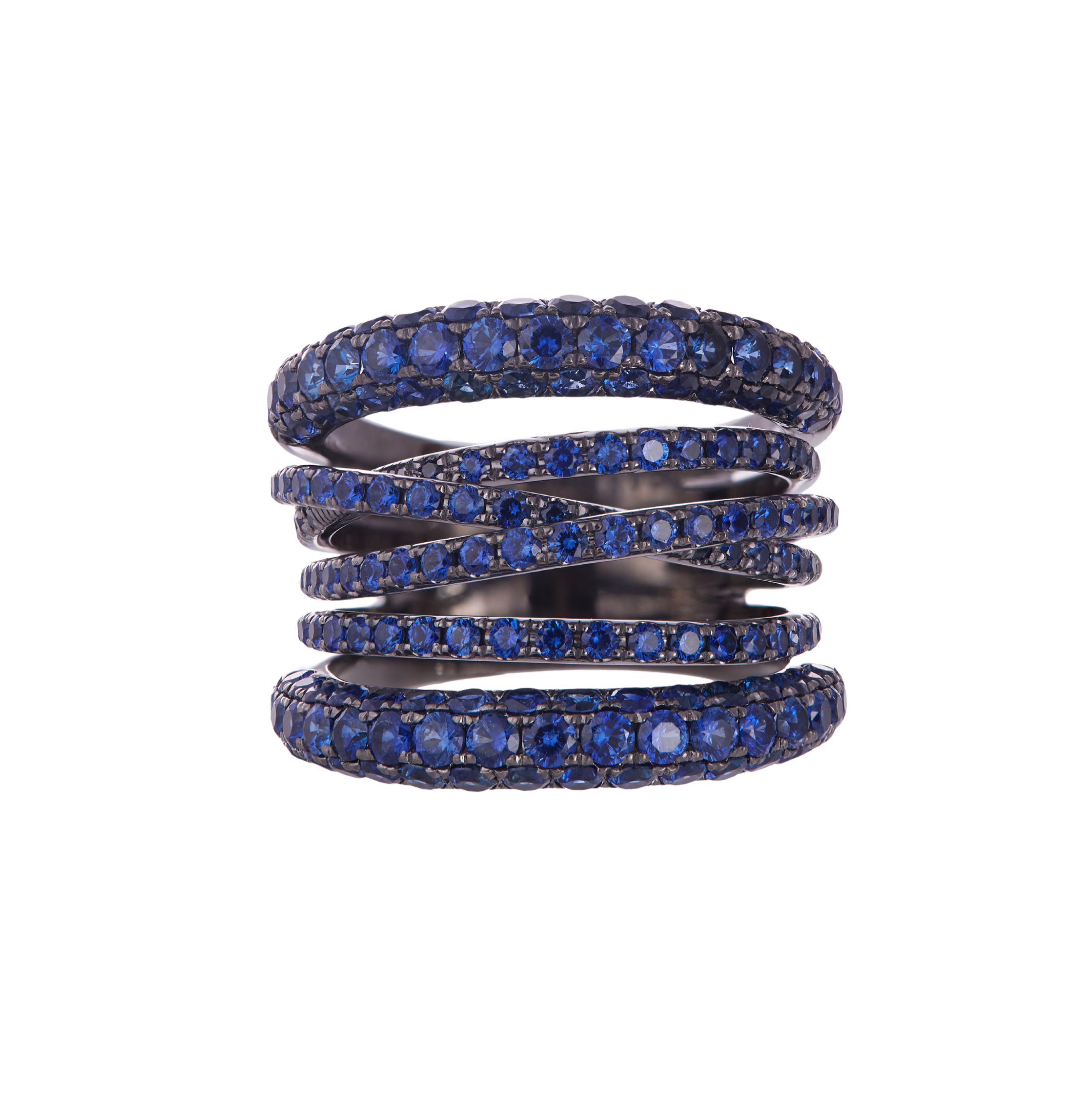 Sapphire Scribble Ring