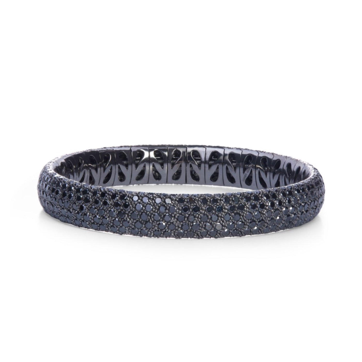Black Diamond Pavé Stretch Bracelet - Sidney Garber