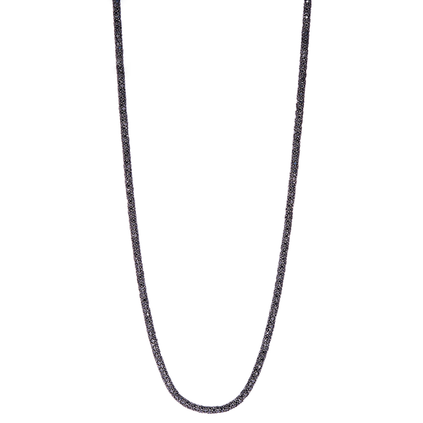 Rope Necklace with Black Diamonds | White Gold with Black Diamonds / 36 in (91.5 cm) | Necklaces