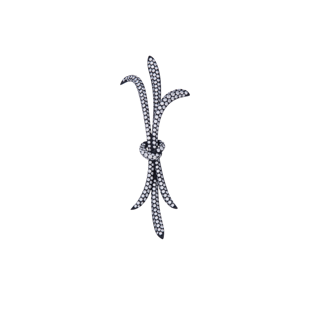 Titanium Ribbon Brooch