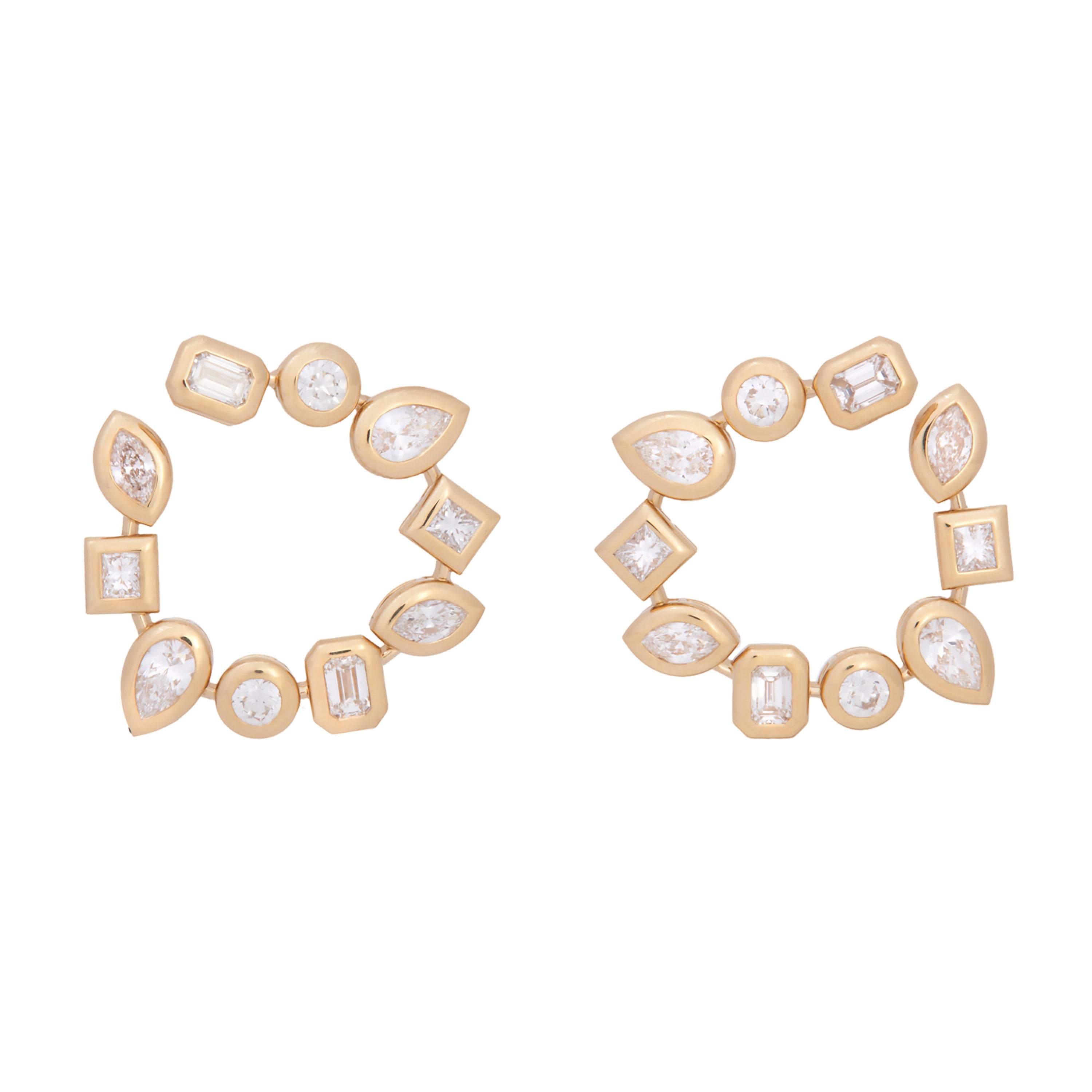 Multi Shape Circle Earrings