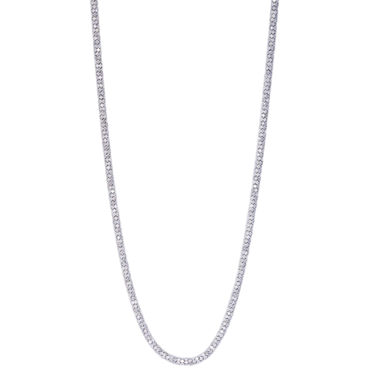 Rope Necklace with Grey Diamonds | White Gold with Grey Diamonds / 36 in (91.5 cm) | Necklaces