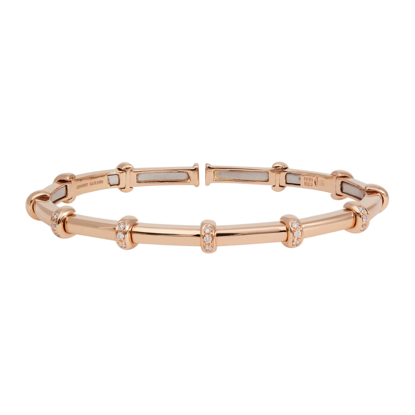 Carly Bracelet with Diamonds | Rose Gold with Diamond Stations / 6.2 in (15.75 cm) | Bracelets