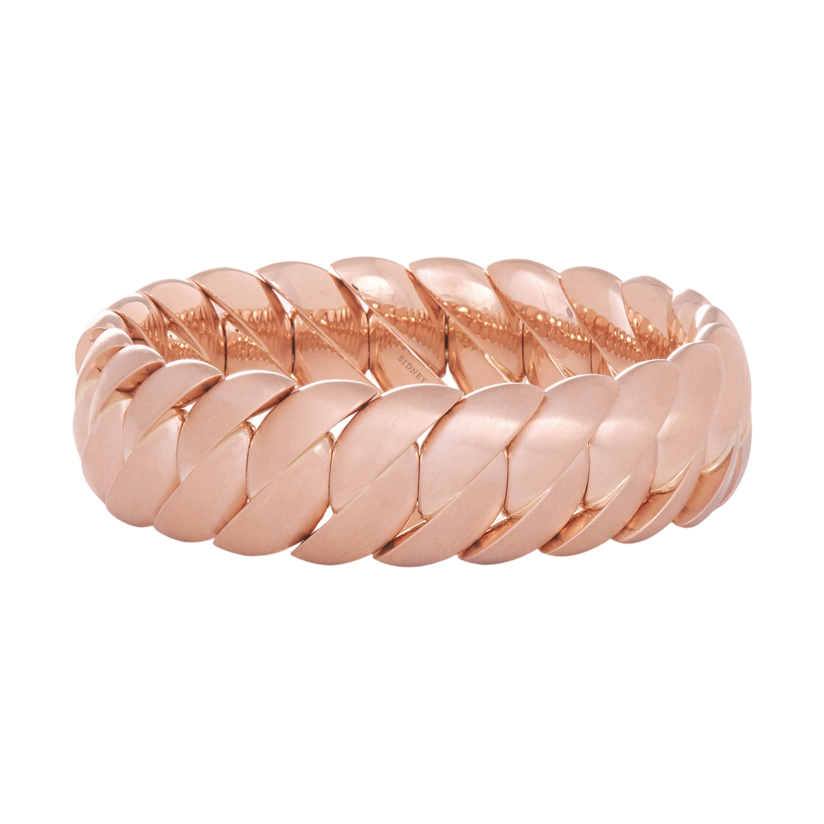 Wave Link Bracelet | Rose Gold with Matte Finish / 6.7 in (17 cm) | Bracelets