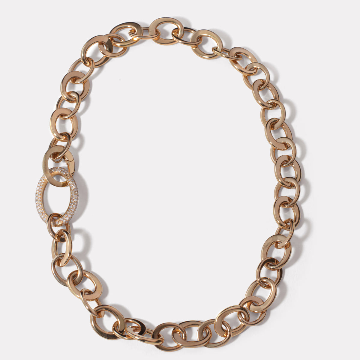 Crescent Link Necklace | Yellow Gold / 17 in (43 cm) | Necklaces