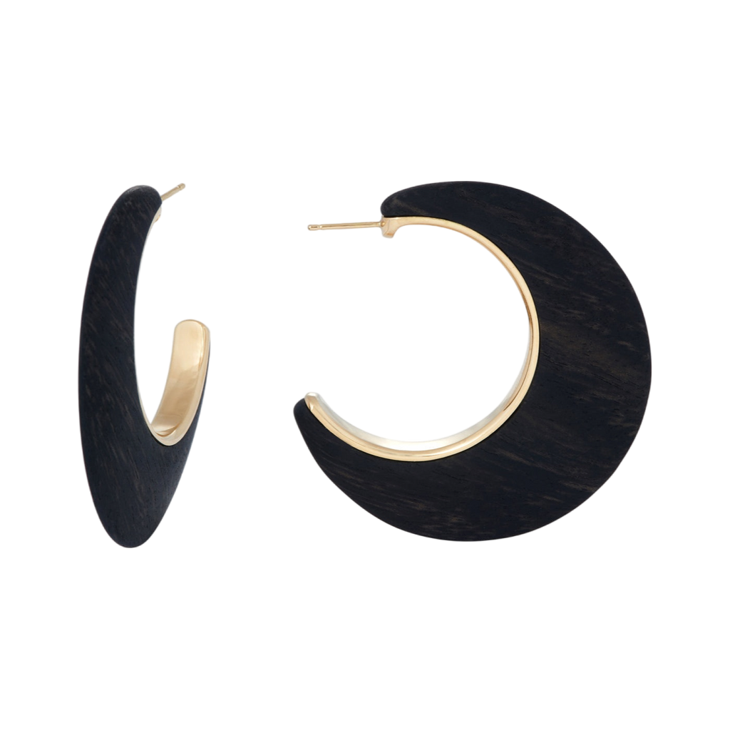 20G Black Cz Boho Gypsy Planet Half Sun Crescent Sailor Luna Moon Ear