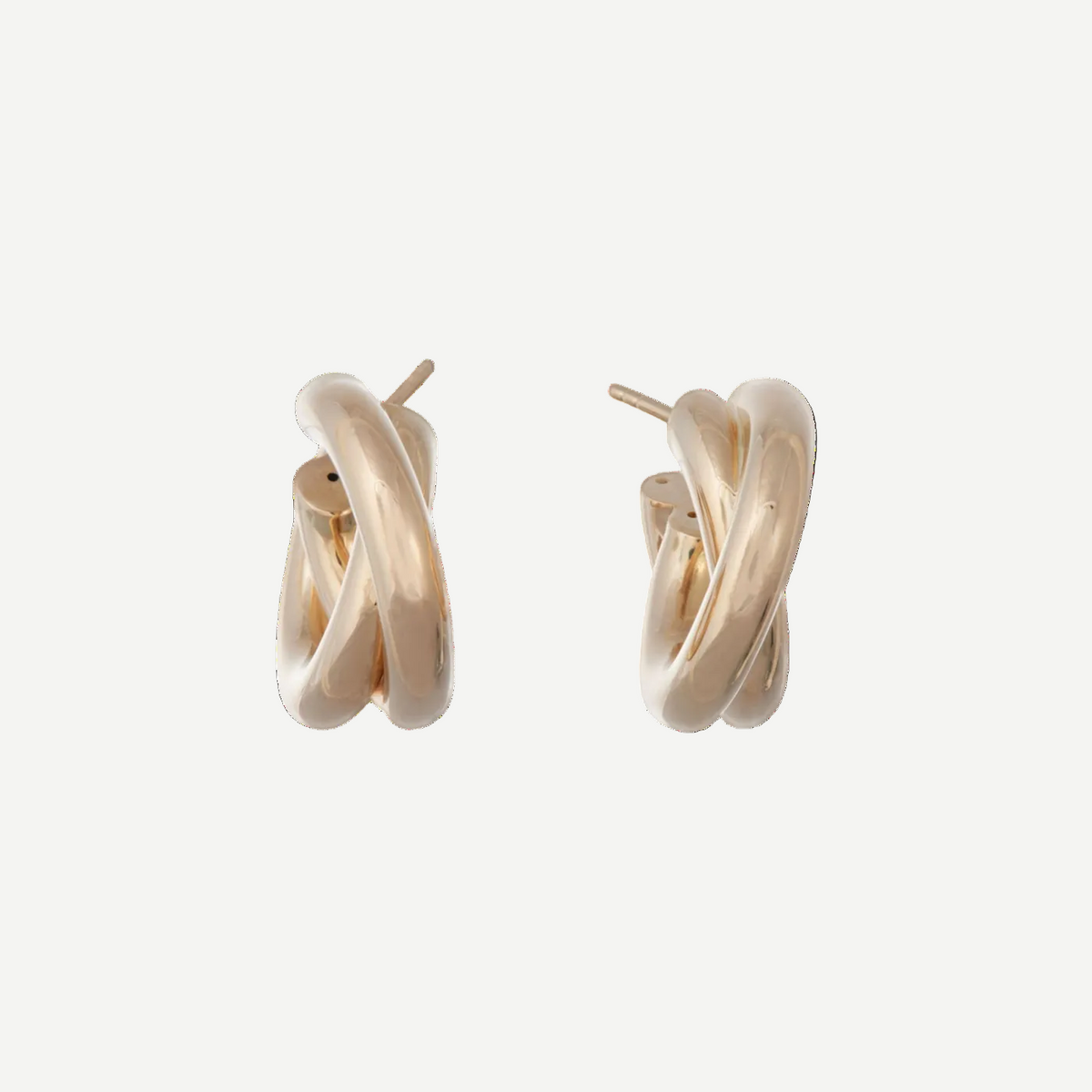 Intertwined Hoop Earrings | Yellow Gold / 1.2 in (3 cm) | Earrings
