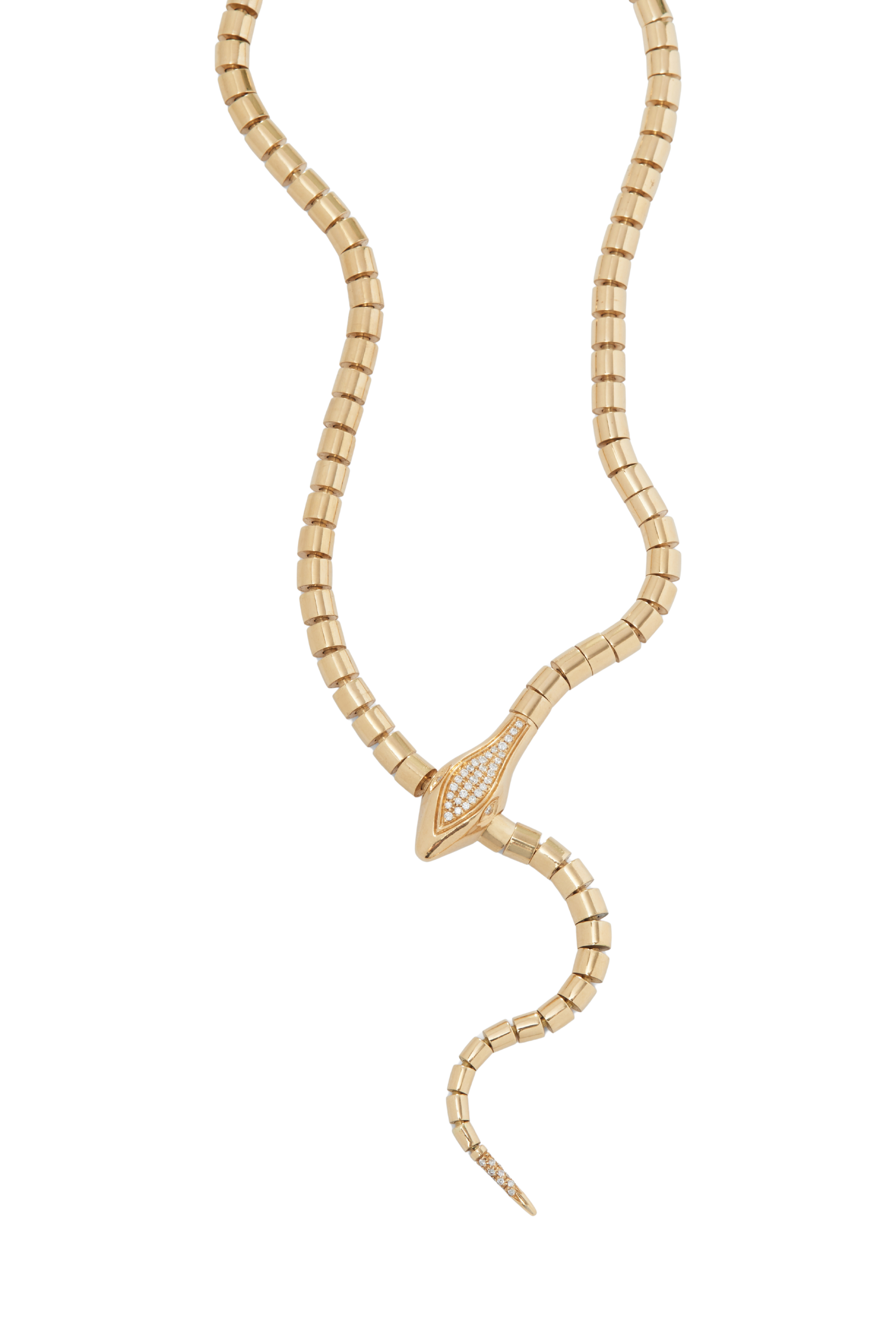Wrap Around Snake Lariat with Diamonds