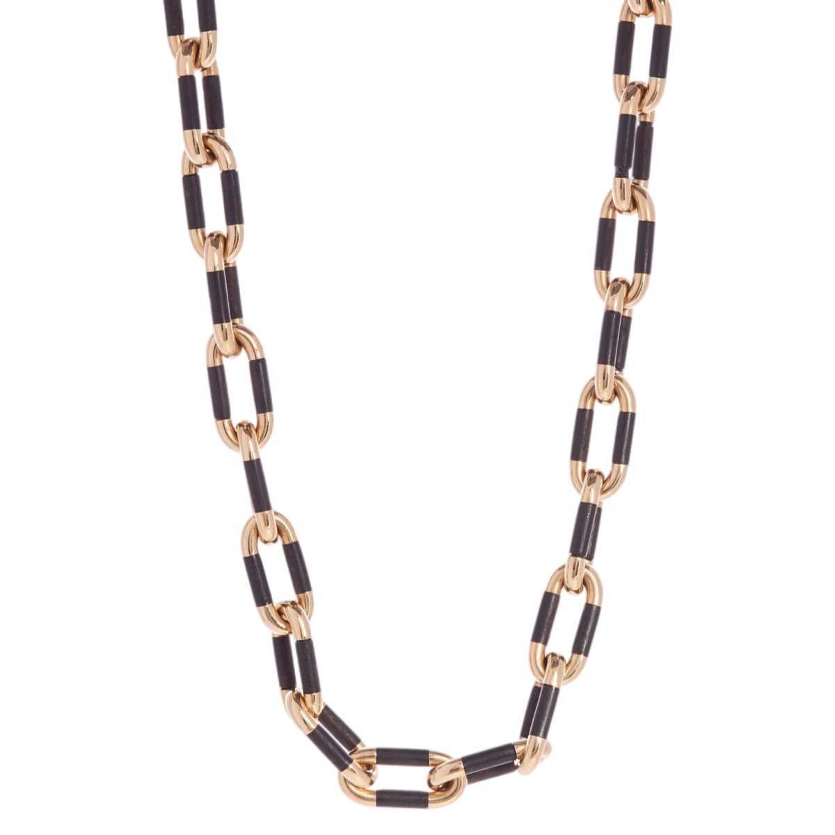 Ebony and Gold Link Necklace - Sidney Garber Ebony and Gold Link Necklace - Sidney Garber