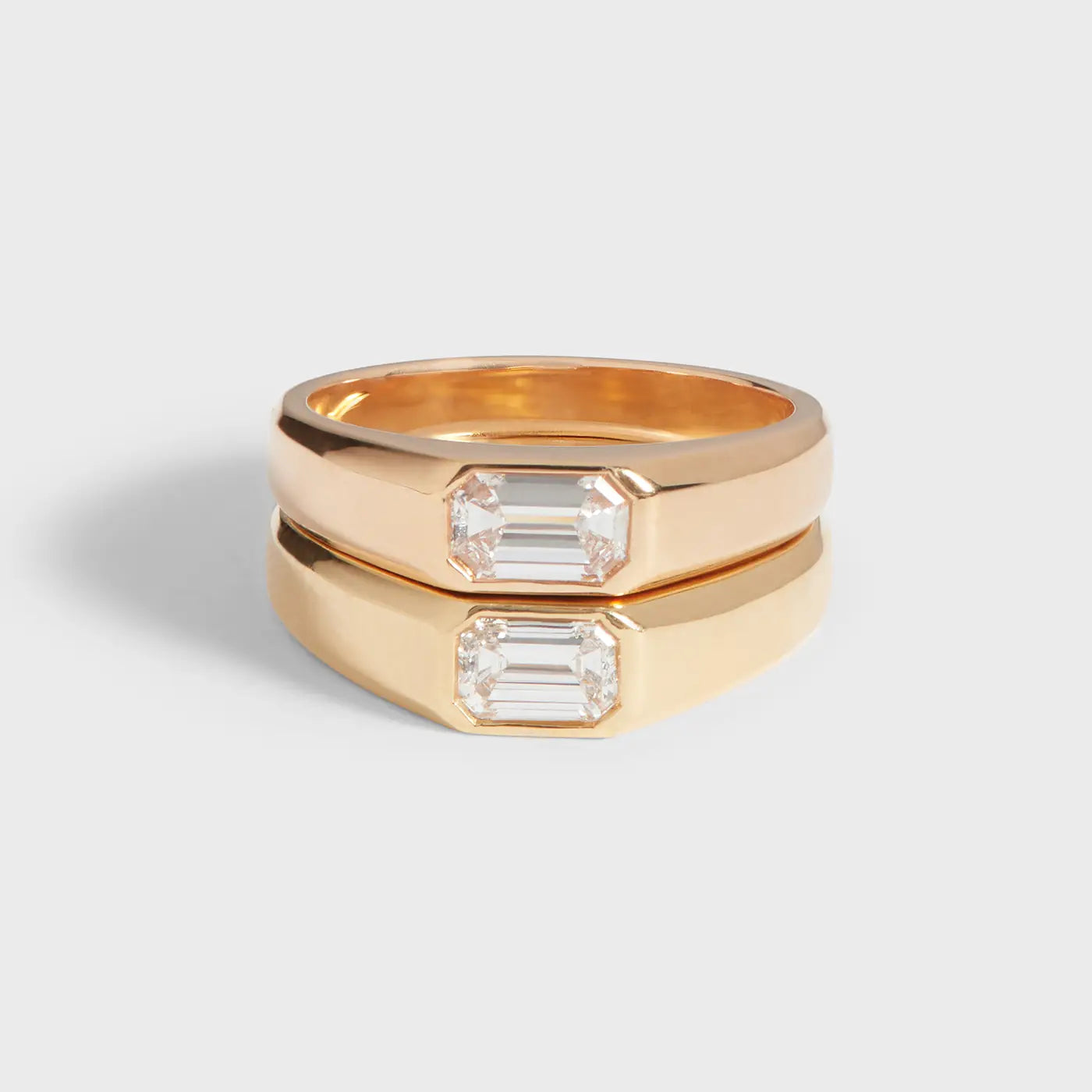 Emerald Cut Diamond Ring | Yellow Gold | Rings