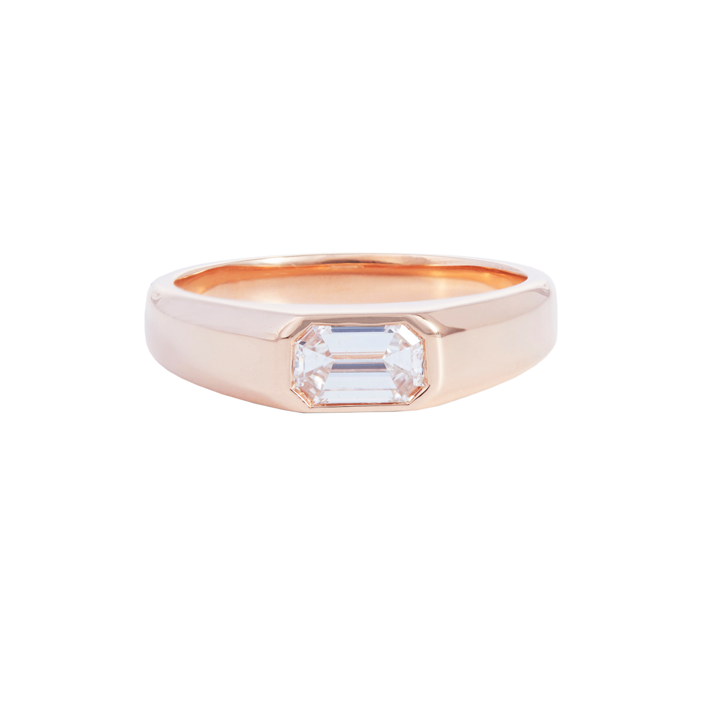 Emerald Cut Diamond Ring | Rose Gold | Rings