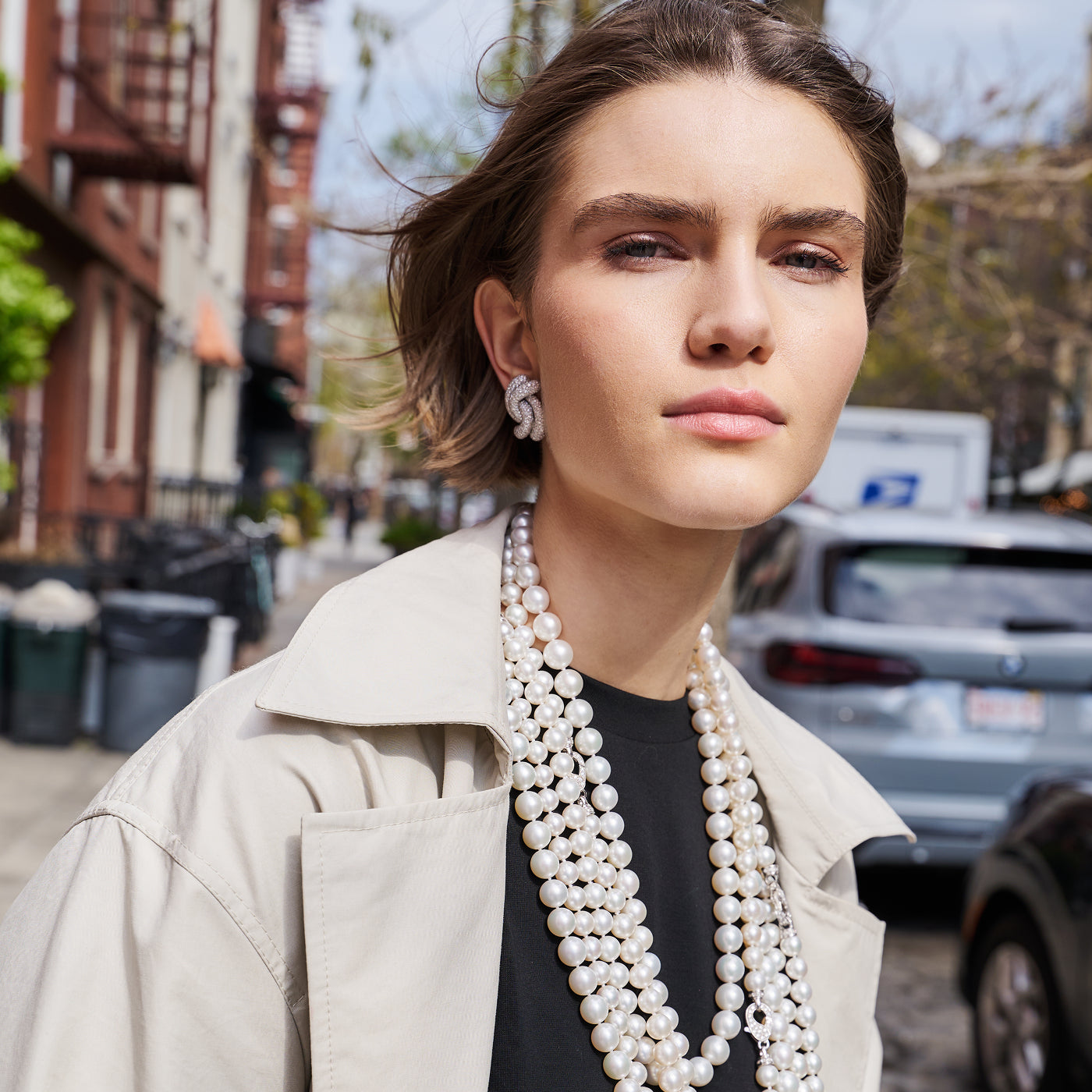 Diamond Swirl Earrings