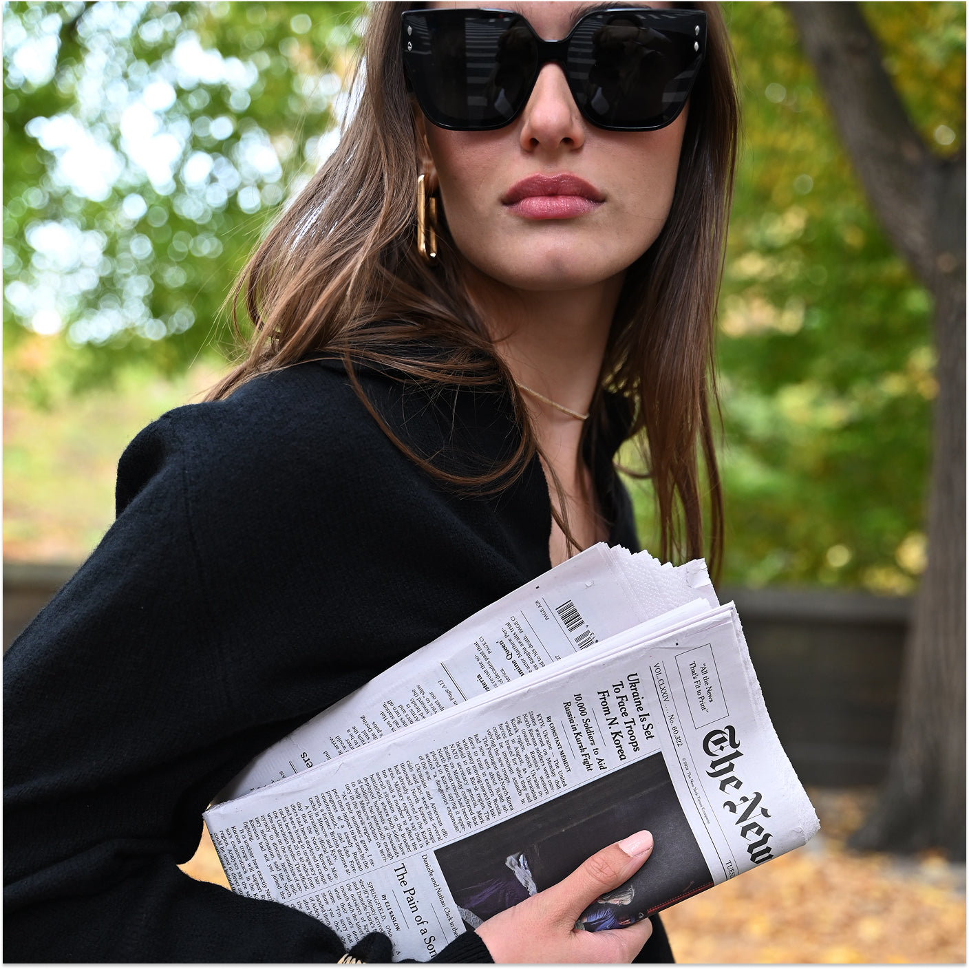 Wide Paperclip Hoop Earrings