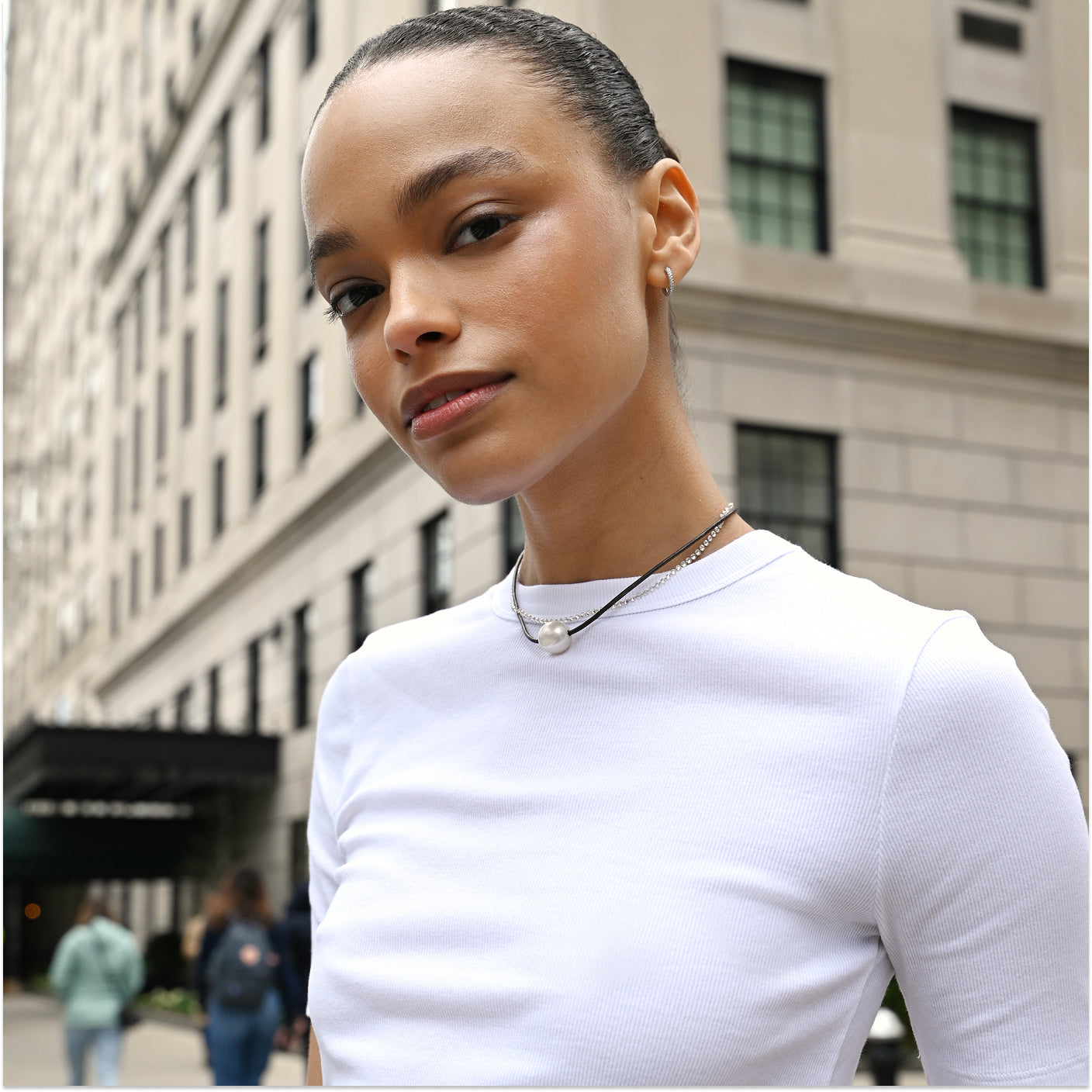 South Sea Pearl Leather Cord Necklace