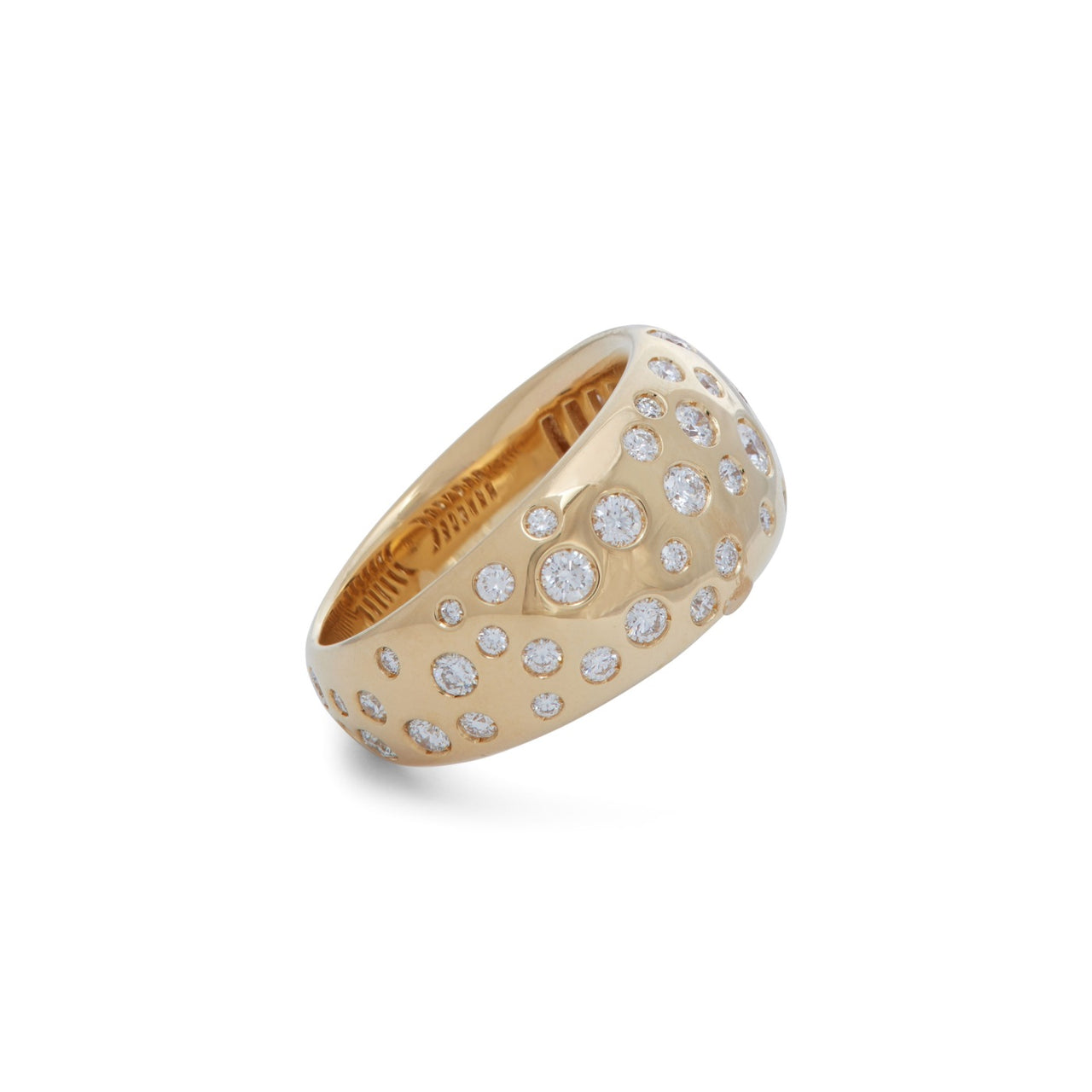 Spotted Soft Volume Ring with Diamonds
