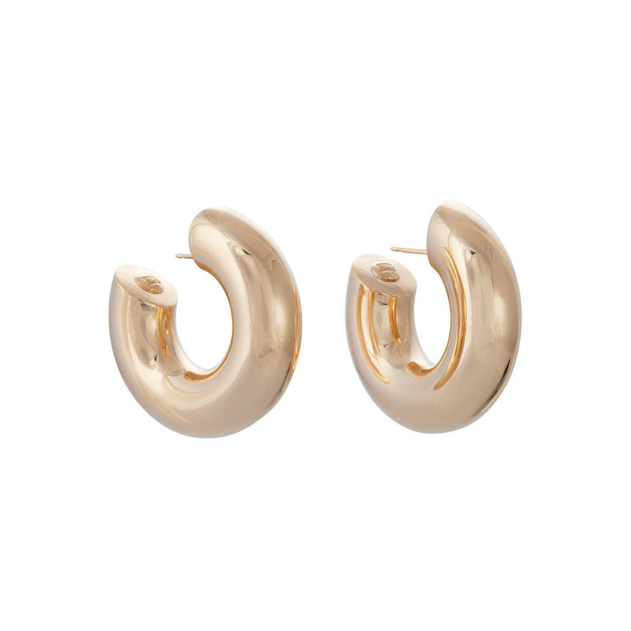 Wide Tubular Hoop Earrings
