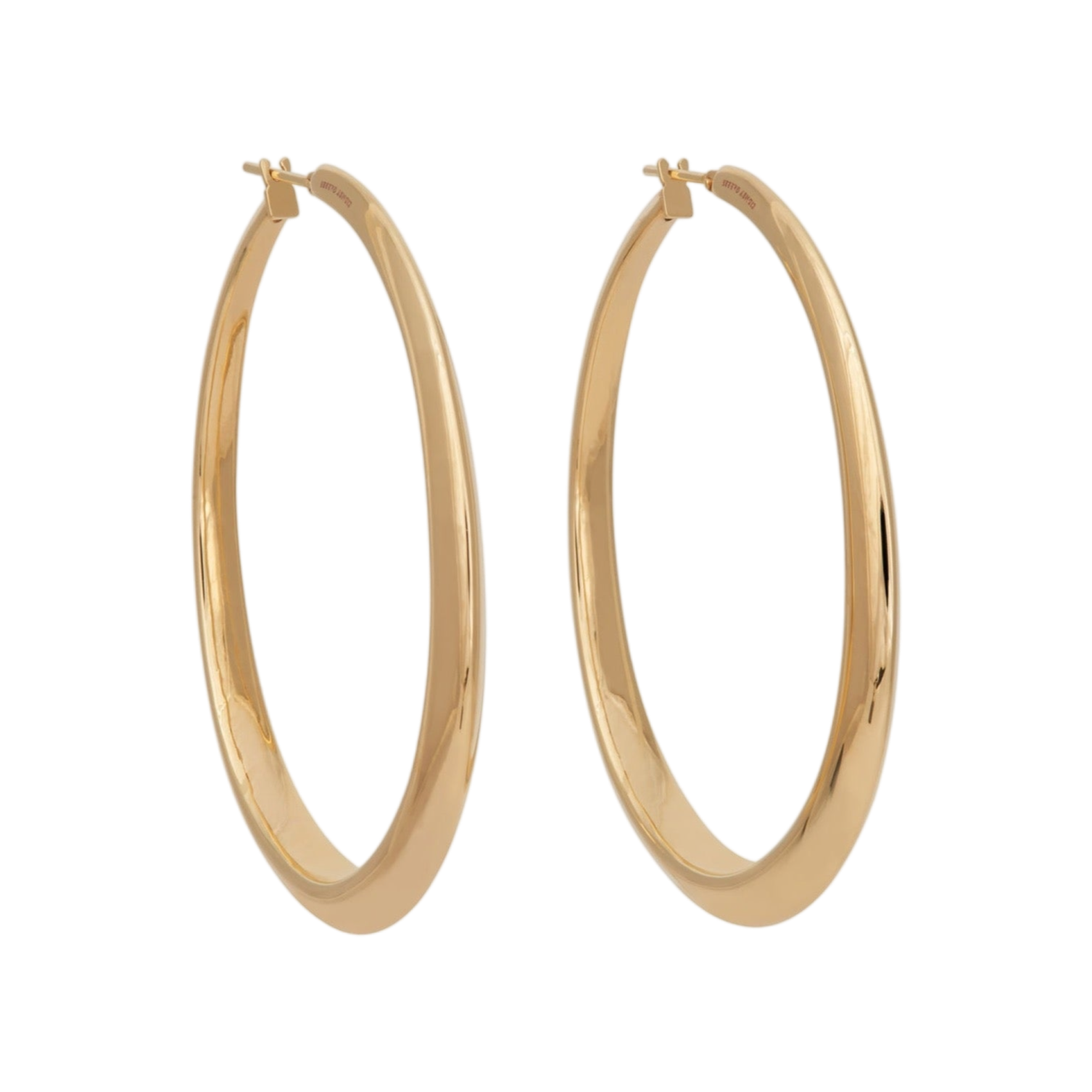 【HARPO/アルポ】COLLIER 27/3MM ROUND SAUCER Oval Hoop Earrings - Sidney Garber