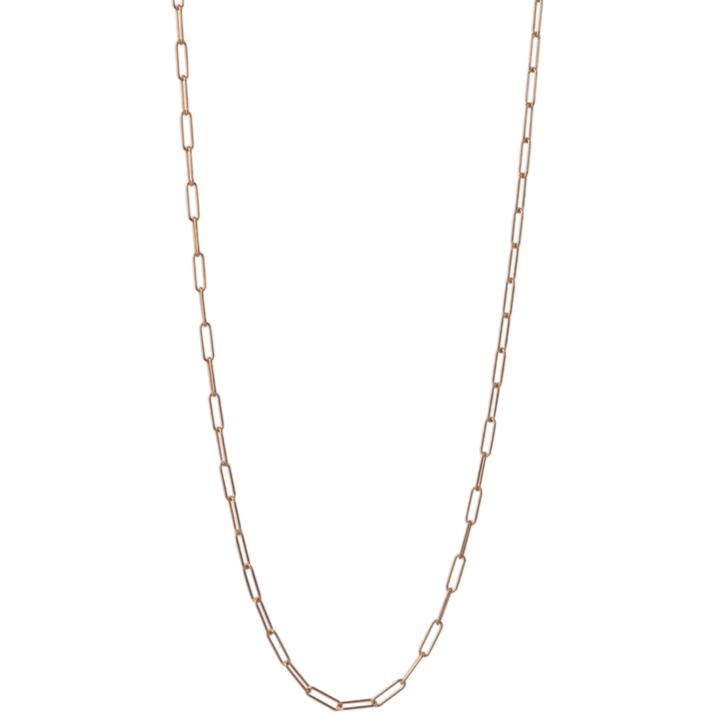 Paper Clip Chain Necklace | Yellow Gold / 32 in (81.5 cm) | Necklaces