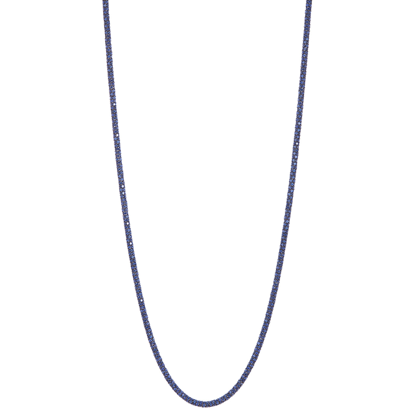 Rope Necklace with Sapphires | White Gold with Sapphires / 36 in (91.5 cm) | Necklaces