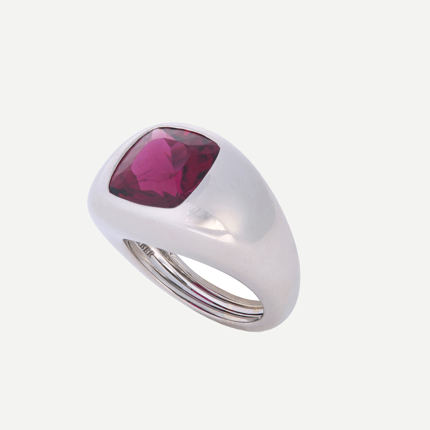 Cushion Rubellite Ring