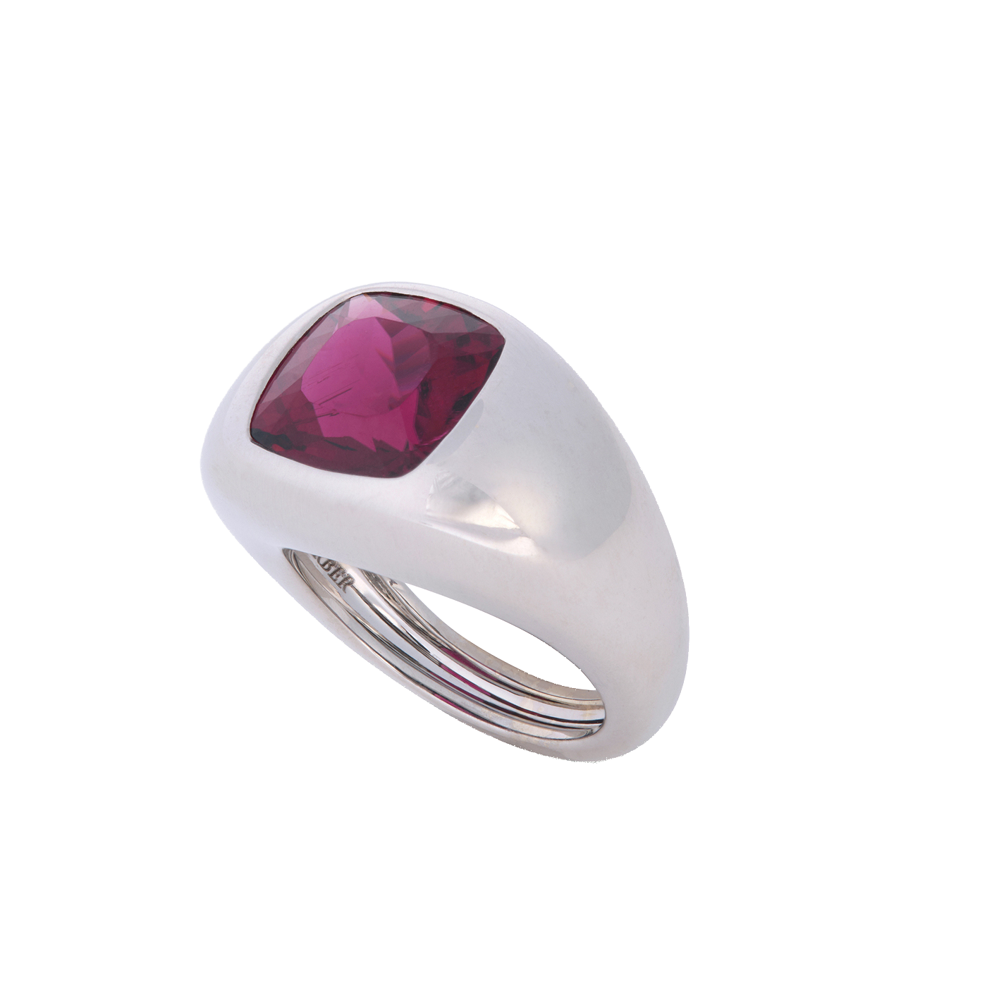 Cushion Rubellite Ring