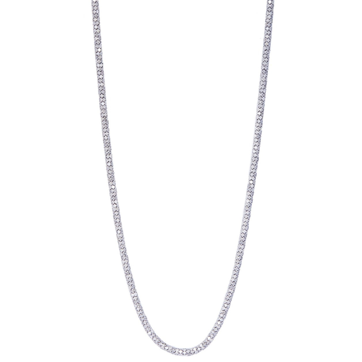 Rope Necklace with Grey Diamonds
