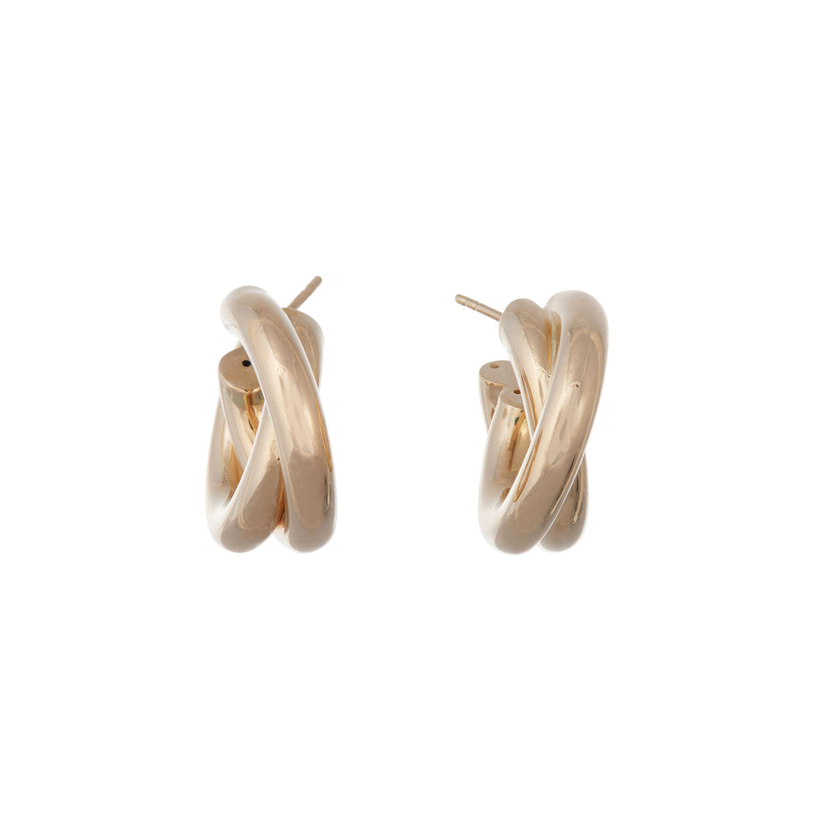 Intertwined Hoop Earrings | Yellow Gold / 1.2 in (3 cm) | Earrings