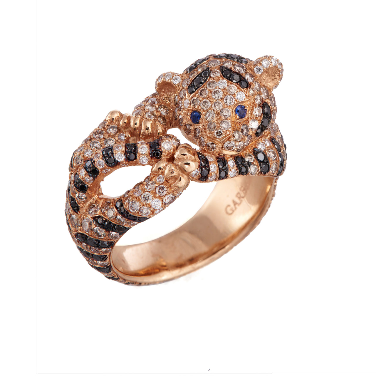 Kitty Kat Ring with Diamonds & Sapphires